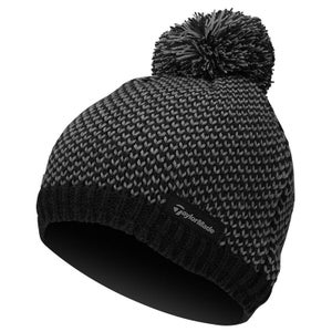 NEW Women's TaylorMade Knit Beanie Black/Gun Metal Winter Golf Hat/Cap
