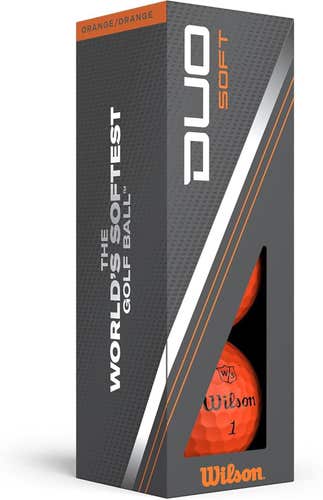 Wilson Staff Duo Soft Golf Balls (Orange, 3pk) 1 Sleeve 2023 NEW