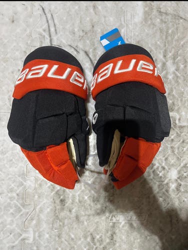 Rare! 14” Anaheim Ducks Pro stock Bauer Mach Hockey Gloves