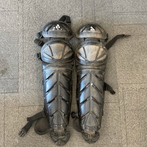 Used Adidas SHIN GUARDS Catchers Leg Guards Black Junior 11614-S000223725