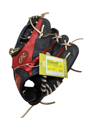 Used Rawlings SELECT PRO LINE BB/SB Glove RH Throw White/Red/Navy 11 1/2" 11613-S000170046
