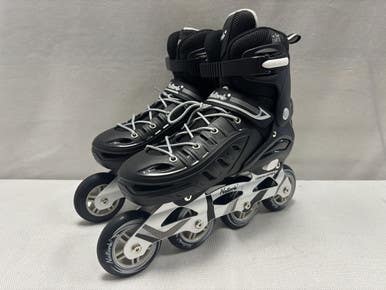 Used NATTORK ADJUSTABLE INLINE SKATES Senior Rec Fitness Skates Black Adjustable 11490-S000266524