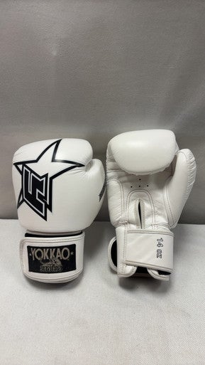 Used Yokkao Muay Thai 14oz Gloves White LG 11490-S000266504