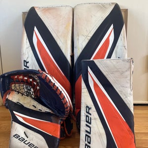 Custom Hyperlite 2 full set-regular 35+1-white,navy orange-used