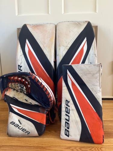 Custom Hyperlite 2 full set-regular 35+1-white,navy orange-used