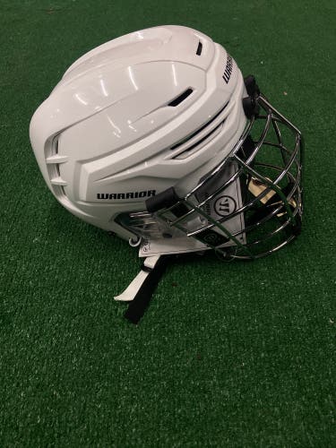 White Medium Warrior Alpha One Pro Helmet (New)