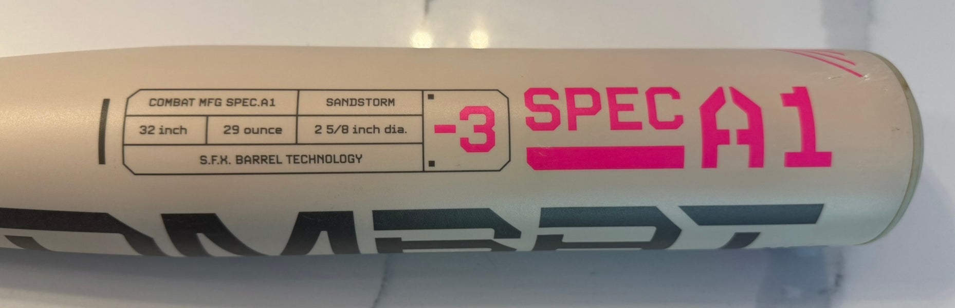 2025 Combat MFG Spec A1 Alloy SANDSTORM BBCOR Certified Bat (-3) 29 oz 32" (Used)