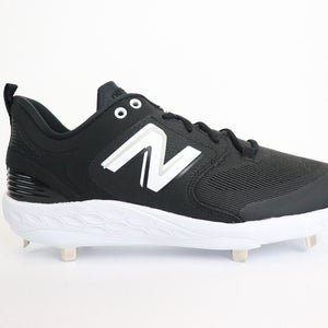 New Balance Unisex Fresh Foam X 3000 V6 Metal Baseball Shoe, Black/White, Sz M15
