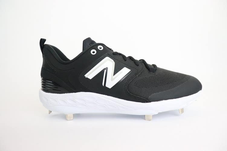 New Balance Unisex Fresh Foam X 3000 V6 Metal Baseball Shoe, Black/White, Sz M15