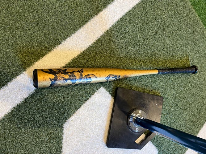 2023 DeMarini Voodoo One Gold Alloy BBCOR Certified Bat (-3) 28 oz 31" (Used)