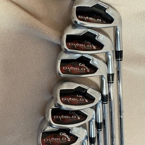 Men's Callaway Diablo Forged Iron Set RH Reg Flex 6 Pieces Steel Shaft (Used)