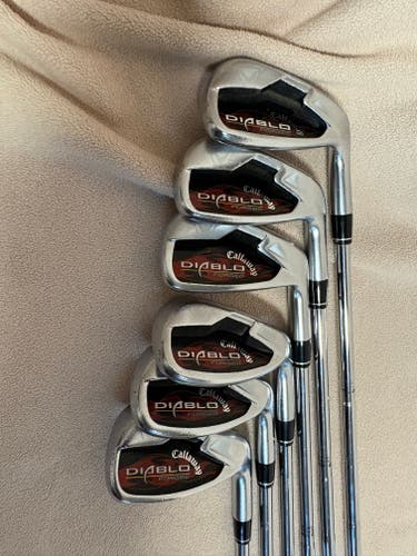Men's Callaway Diablo Forged Iron Set RH Reg Flex 6 Pieces Steel Shaft (Used)
