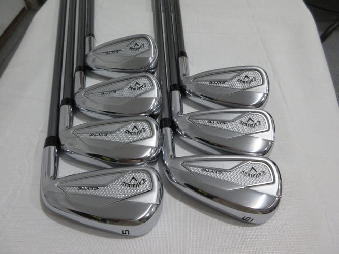 Callaway Elyte Iron Set - 5-PW, AW - Denali Stiff Flex Graphite - MINT