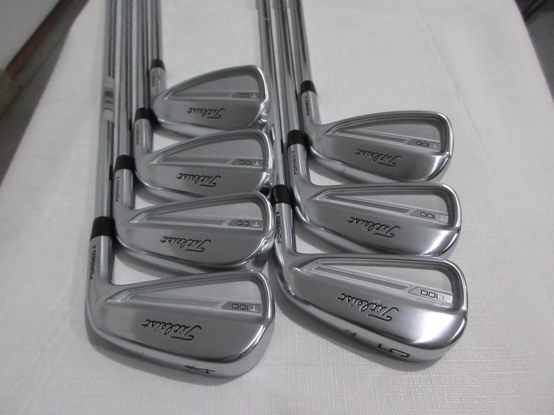 Titleist T100 23 Iron Set - 4-PW - AMT Tour White S300 Stiff Flex Steel