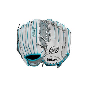 New Wilson A500 SIREN RH Throw Fastpitch Gloves None 12" 11347-WILWBW10355912