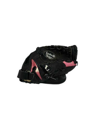 Used Louisville Slugger FP1101PK RH Throw Fastpitch Gloves Black And Pink 11" 11692-S000142466