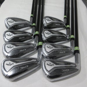 Left-Handed Callaway Epic Forged Iron Set - 4-AW - LA Golf Stiff Graphite - NEW