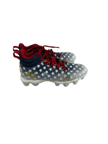 Used Under Armour SPOTLIGHT FRANCHISE Jr FB Cleats White/Red/Navy Junior 05 11692-S000142625