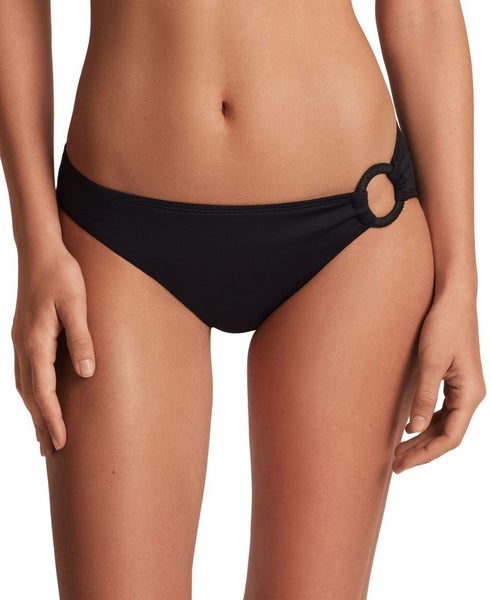 Lauren Ralph Lauren Macrame-Ring Bikini Bottoms Women's 6 Black Hipster TLW21