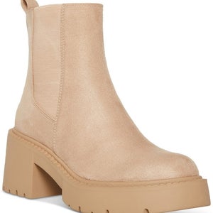 Madden Girl Trust TRUS01J1 Boots Women's Beige Faux Suede Platform Bootie TZP197