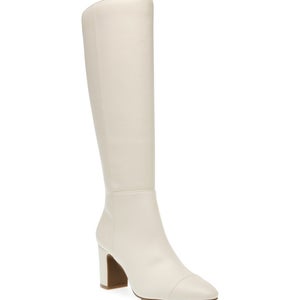 Anne Klein Spencer SPEN01F9 Women's 7.5 White Pointed Toe Knee High Boots TZP209
