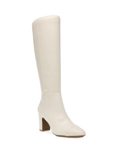 Anne Klein Spencer SPEN01F9 Women's 7.5 White Pointed Toe Knee High Boots TZP209