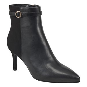 Bandolino Galayn Women's US 8 Black Faux Leather Pointed Toe Dress Bootie TZP161