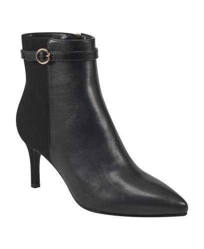 Bandolino Galayn Women's US 8 Black Faux Leather Pointed Toe Dress Bootie TZP161