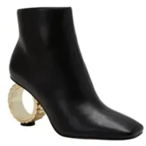 Katy Perry Collections the Linksy Boot Women's 6.5 Black Watch-Chain Heel TZP167