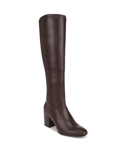 Franco Sarto Tribute Women's 8.5 Brown Leather Square Toe Knee High Boots TZP188