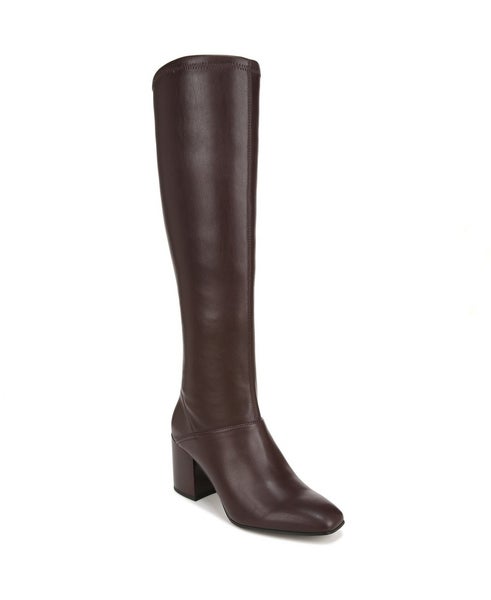 Franco Sarto Tribute Women's 8.5 Brown Leather Square Toe Knee High Boots TZP188