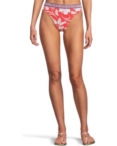 Tommy Bahama Island Cays Fiori Reversible Hipster Women's L Red Swimwear TLW10