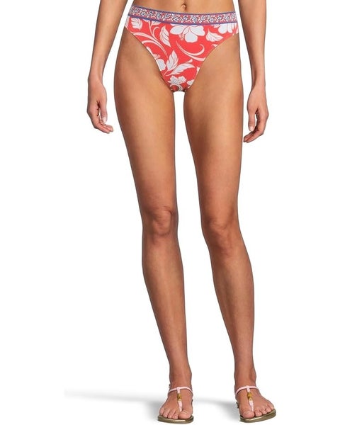 Tommy Bahama Island Cays Fiori Reversible Hipster Women's L Red Swimwear TLW10