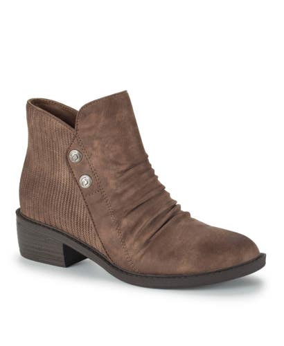 Baretraps Stevie Boots Women's US 7.5 Beige Faux Leather Ankle Bootie TZP171