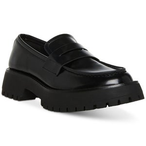 Madden Girl Heather HEAA01J1 Loafer Women's US 8.5 Black Platform Shoes TZP179