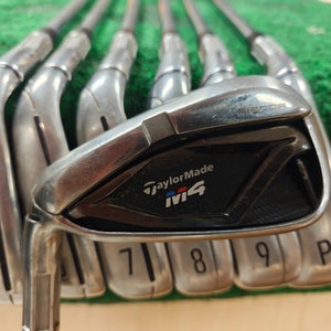 Taylormade M4 Golf Iron Set 4-PW Iron Set Regular Flex KBS MAX 85 Left Handed LH