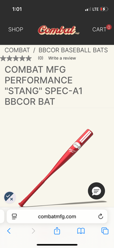 2026 Combat MFG Spec A1 Alloy BBCOR Certified Bat (-3) 30 oz 33" (New)