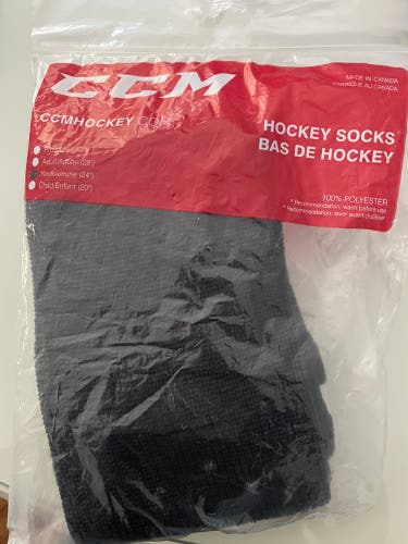 Black Youth Medium CCM Socks (New)