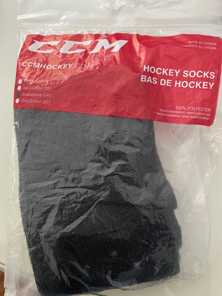 Black Youth Medium CCM Socks (New)