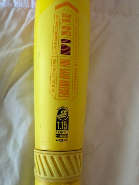 2024 Easton Hype Fire Composite USSSA Certified Bat (-10) 19 oz 29" (Used)
