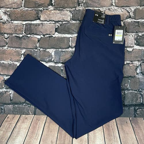 NWT Navy Blue Under Armour Mens Drive Straight Leg Golf Pants MSRP $85 Sz 30x32