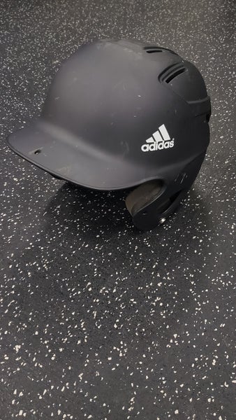 Used Adidas TRIPLE STRIPE HELMET Batting Helmet No Mask Black One Size 11849-S000032866