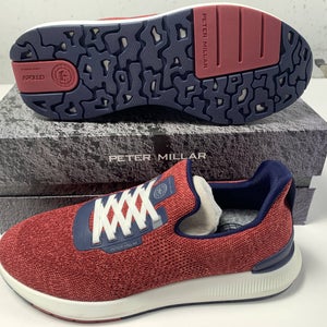 Peter Millar Hyperlight Apollo Sneaker Shoes Red Men's SZ 10.5 (MS22EF11)