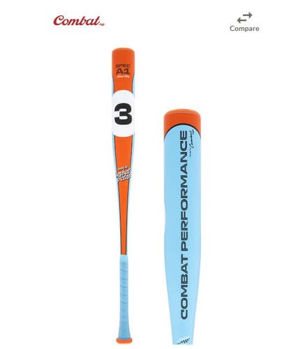 2025 Combat MFG Spec A1 Alloy BBCOR Certified Bat (-3) 29 oz 32" (New)