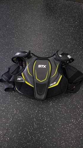 Used STX STALLION Lacrosse Shoulder Pads Black LG 11849-S000032788