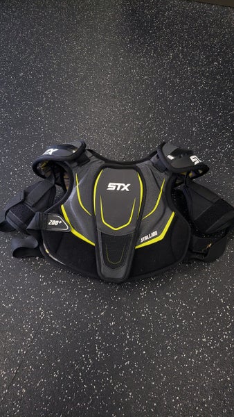 Used STX STALLION Lacrosse Shoulder Pads Black LG 11849-S000032788