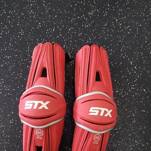Used STX HD Lacrosse Arm Pads/Guards Red LG 11849-S000032786