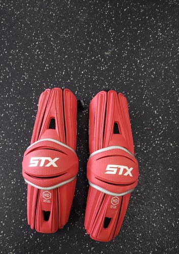 Used STX HD Lacrosse Arm Pads/Guards Red LG 11849-S000032786