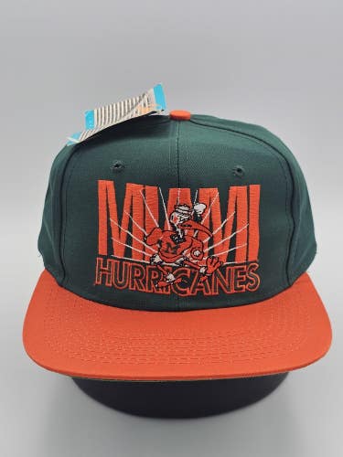 NEW Vintage Rare Miami Hurricanes NCAA College Sports Hat Cap Vtg Snapback