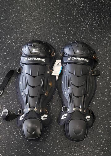 Used Champro YOUTH Catchers Leg Guards Black  11849-S000032262